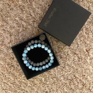 Brother Wolf Blue and Gray Beaded Bracelet